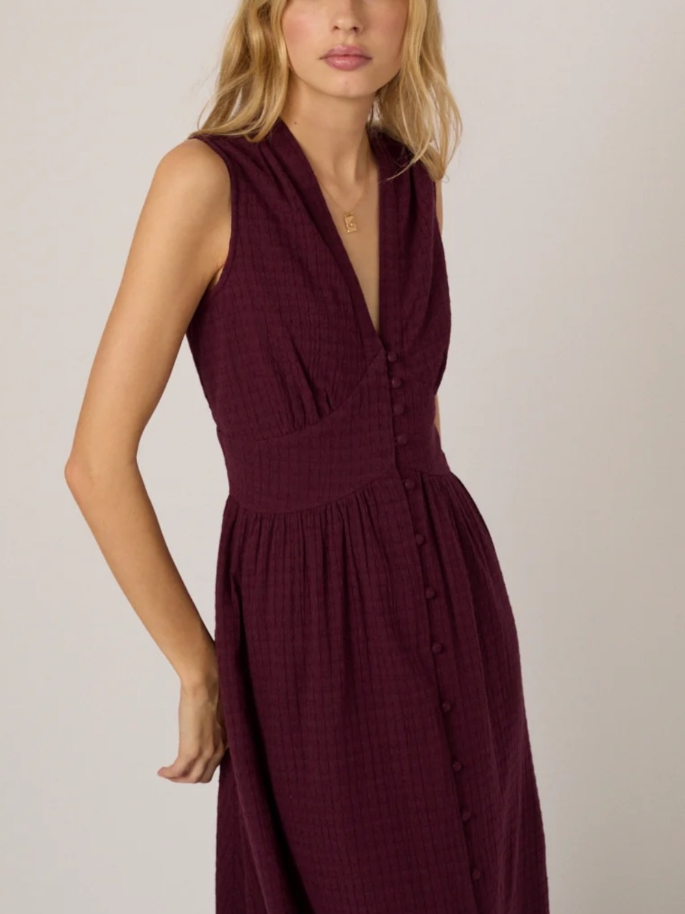 NWT (size 10) Nobody’s child Purple Sleeveless Starlight Midi Dress - Picture 2 of 8